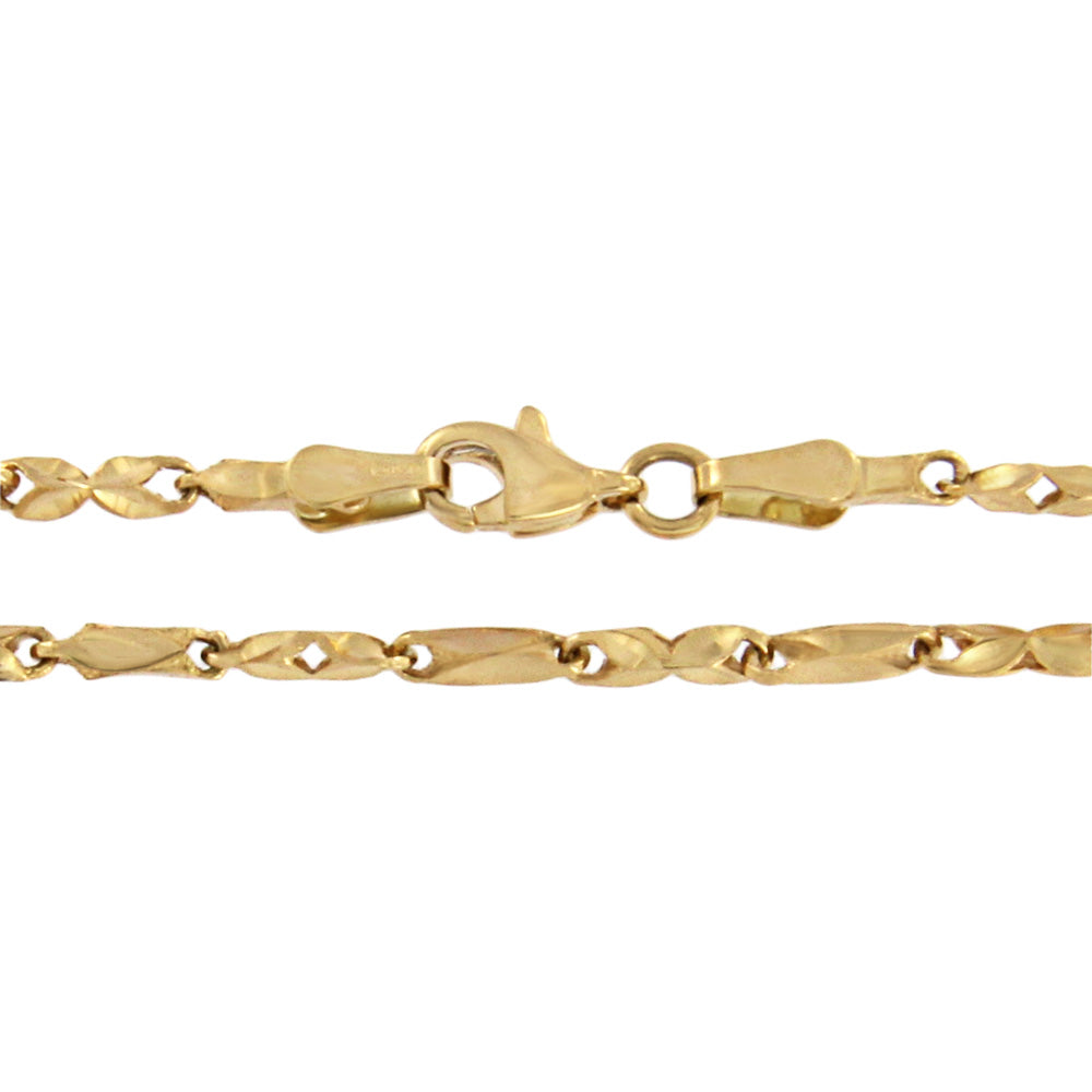 18ct gold Tubes chain