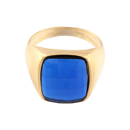 18ct gold Blue stone ring