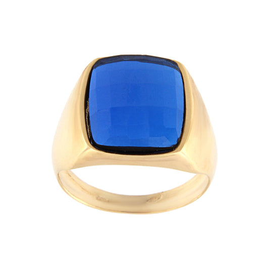 18ct gold Blue stone ring