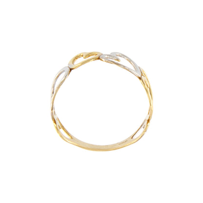 18ct gold Hearts bicolour ring