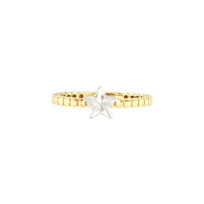 18ct gold Bicolour star ring