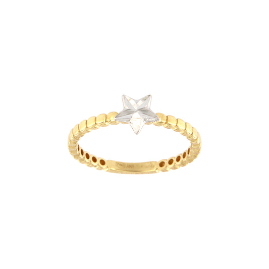 18ct gold Bicolour star ring