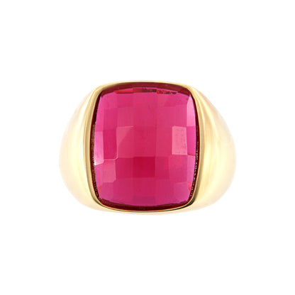 18ct gold Red stone ring