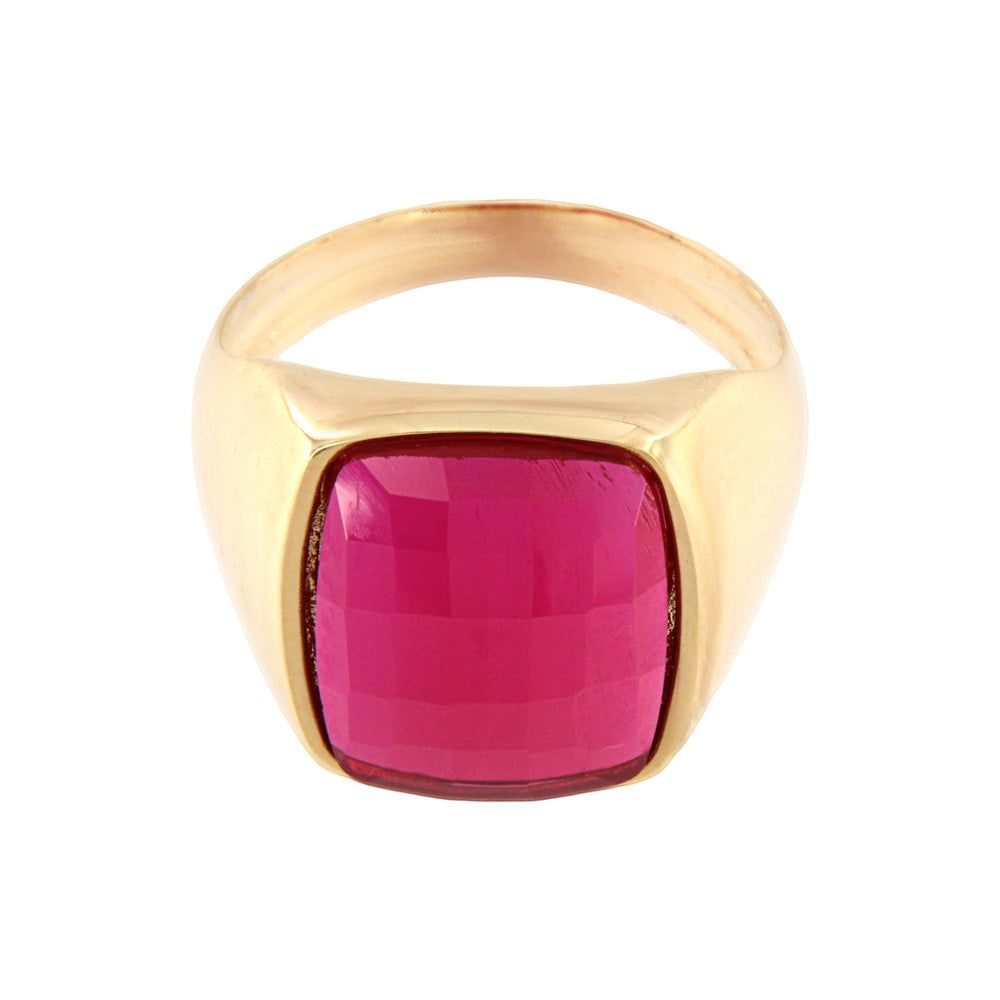 18ct gold Red stone ring