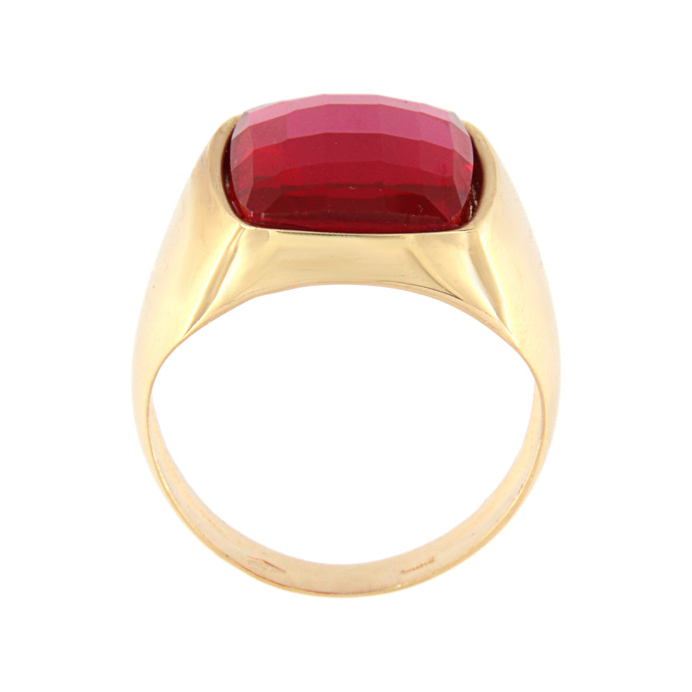 18ct gold Red stone ring