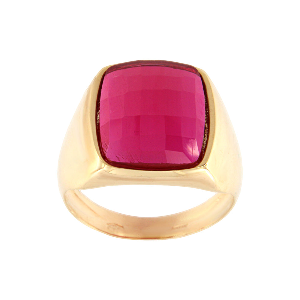 18ct gold Red stone ring