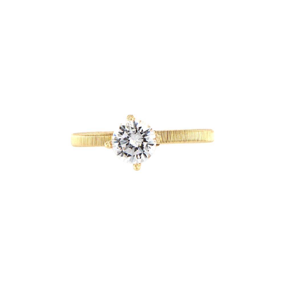 18ct gold White stone ring