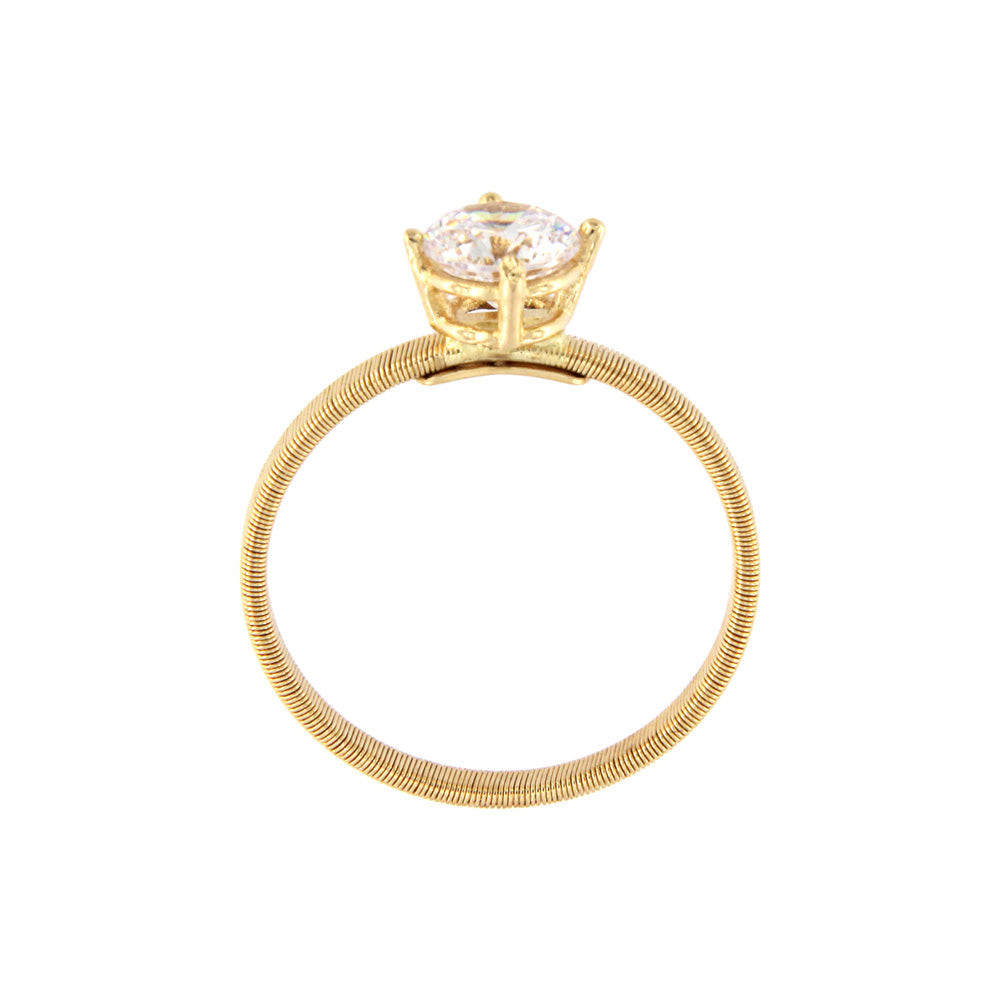 18ct gold White stone ring