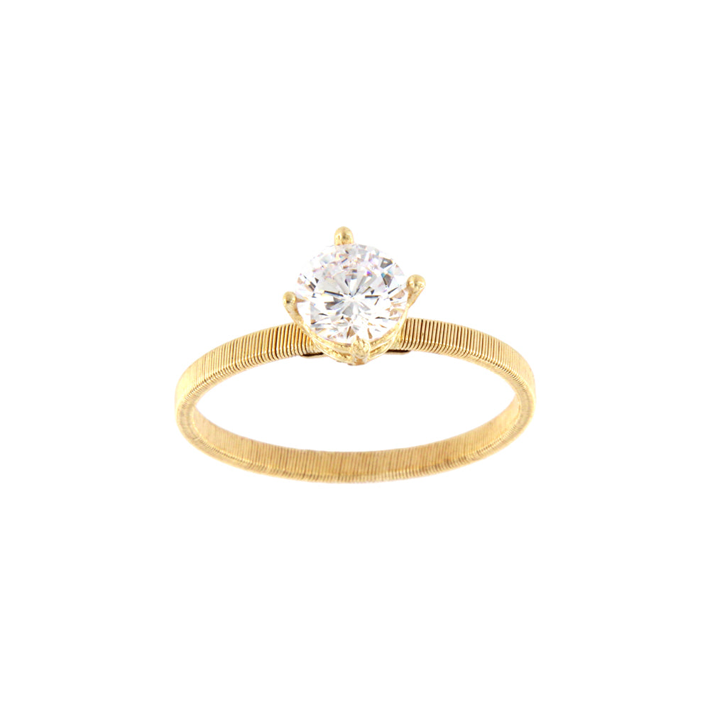 18ct gold White stone ring