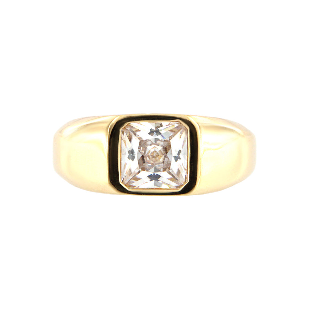 18ct gold White stone ring