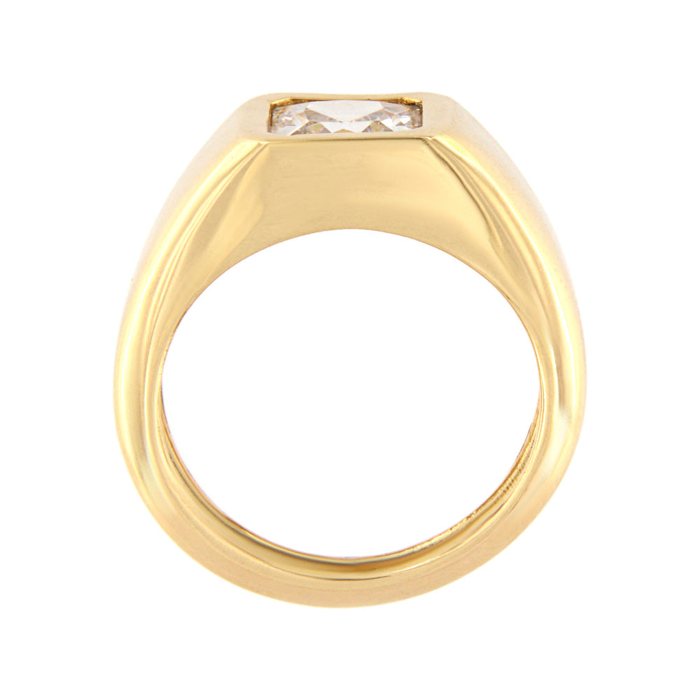 18ct gold White stone ring