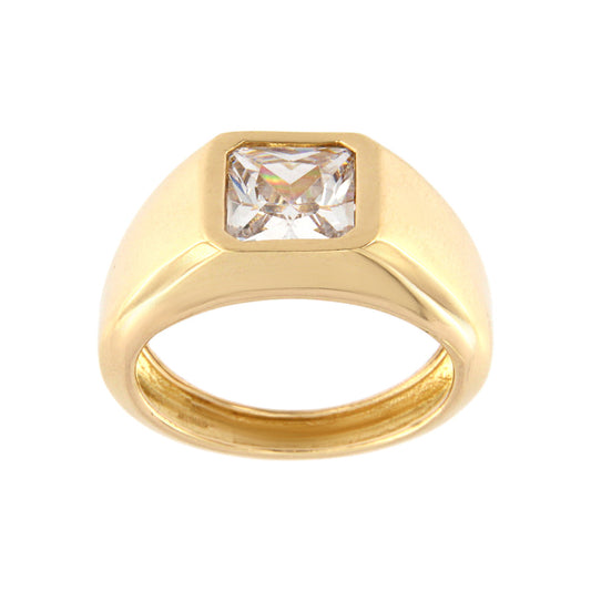 18ct gold White stone ring