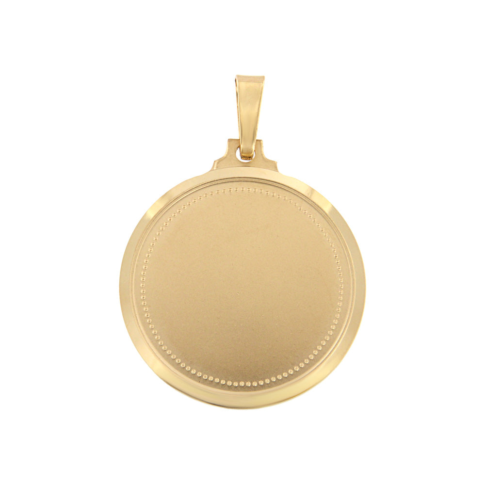 18ct gold Circular plate pendant