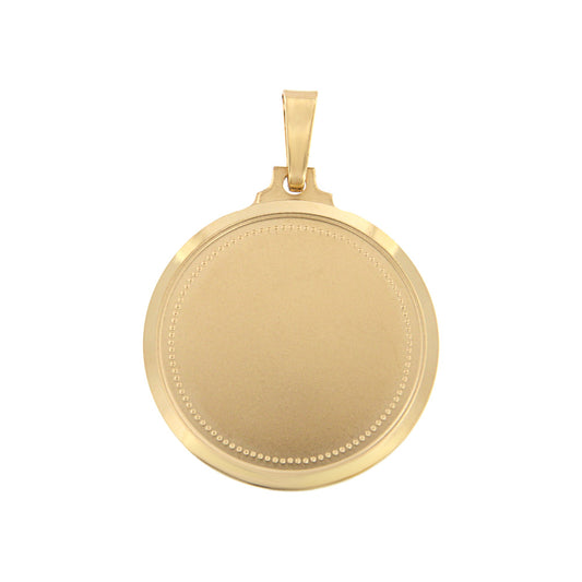 18ct gold Circular plate pendant