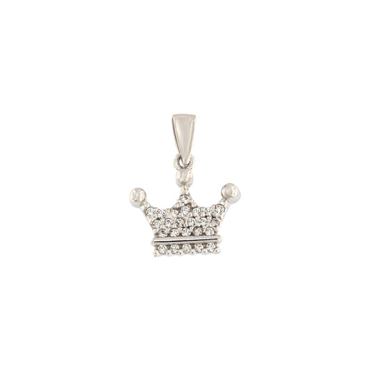 18ct gold White crown pendant