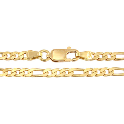 18ct gold Figaro chain