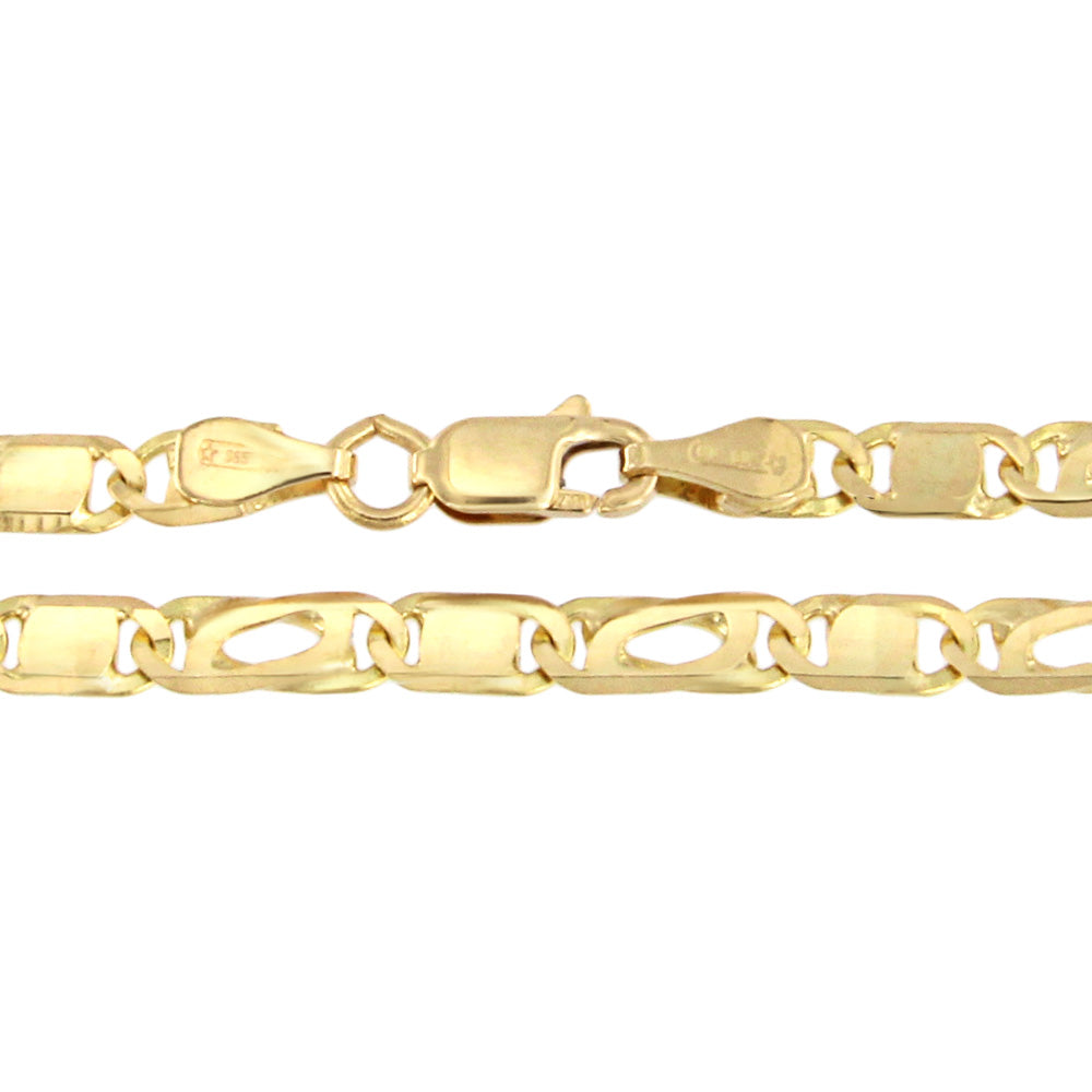 18ct gold Partridge/plates chain