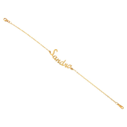 18ct gold Sandra name bracelet