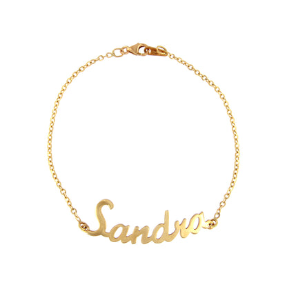 18ct gold Sandra name bracelet