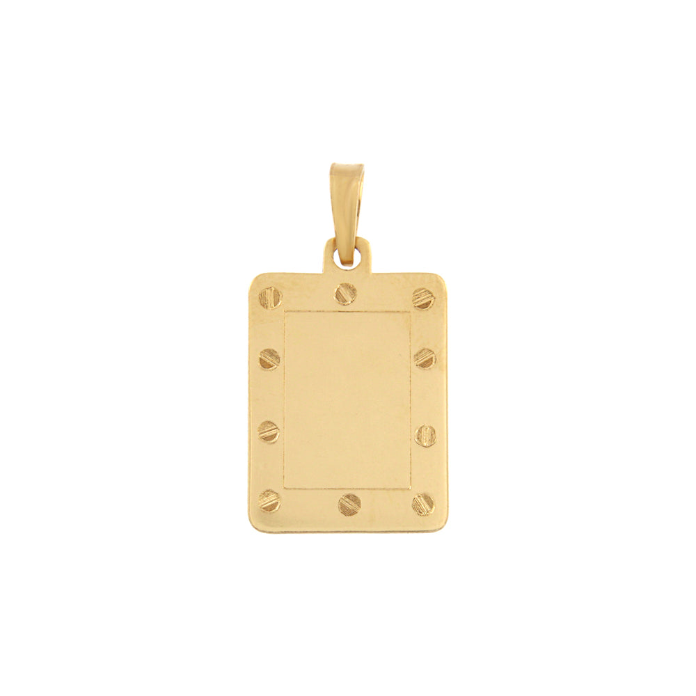 18ct gold Plate with dots pendant