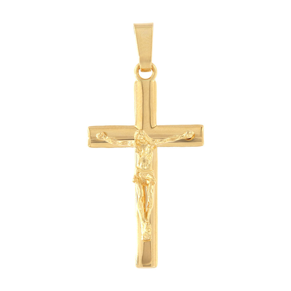 18ct gold Cross pendant with shiny Christ