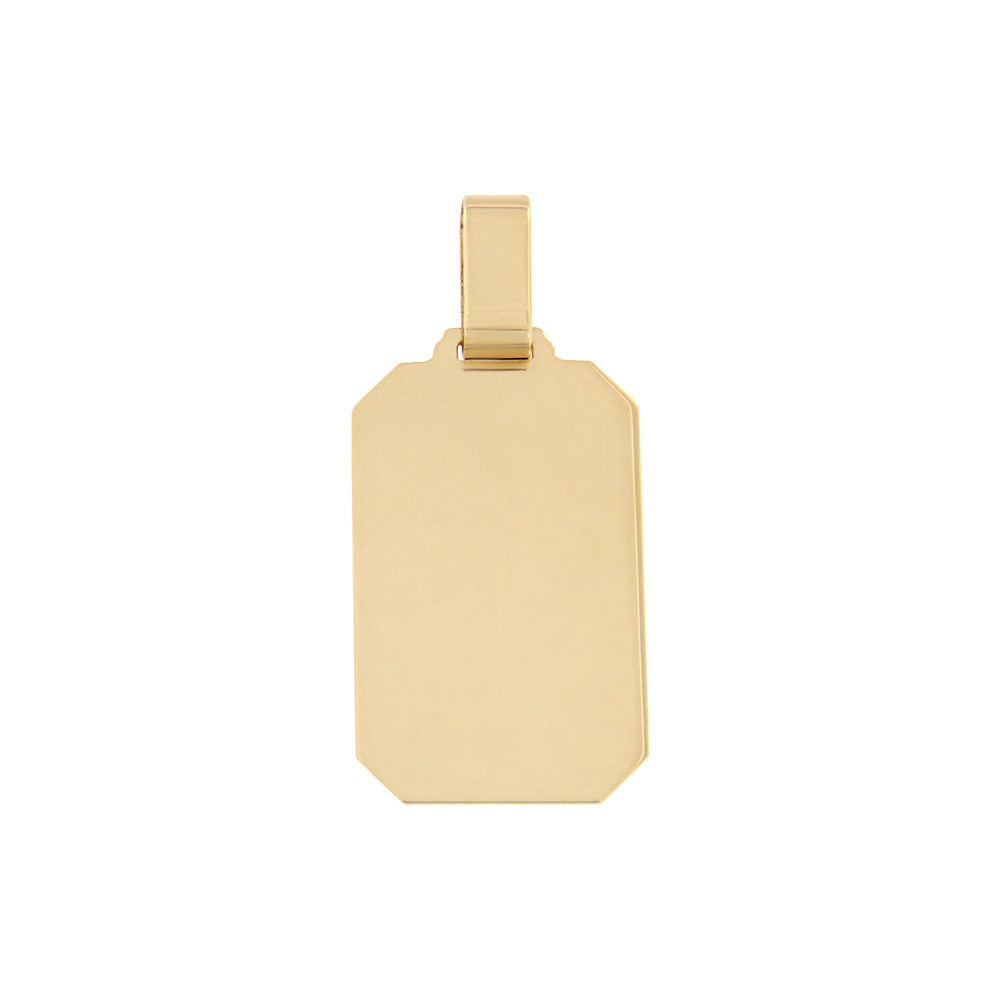 18ct gold Rectangular plate pendant