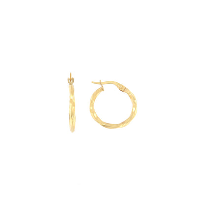 18ct gold Twisted hoop earrings