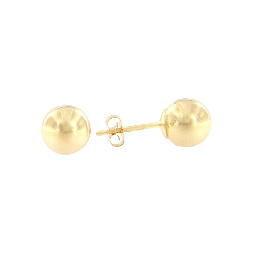 18ct gold Big gold ball stud earrings