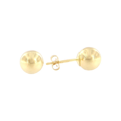 18ct gold Big gold ball stud earrings