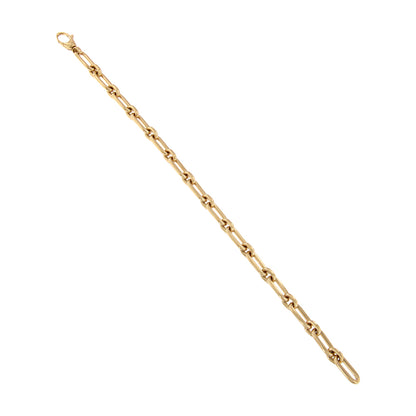 18ct gold Rolo link bracelet