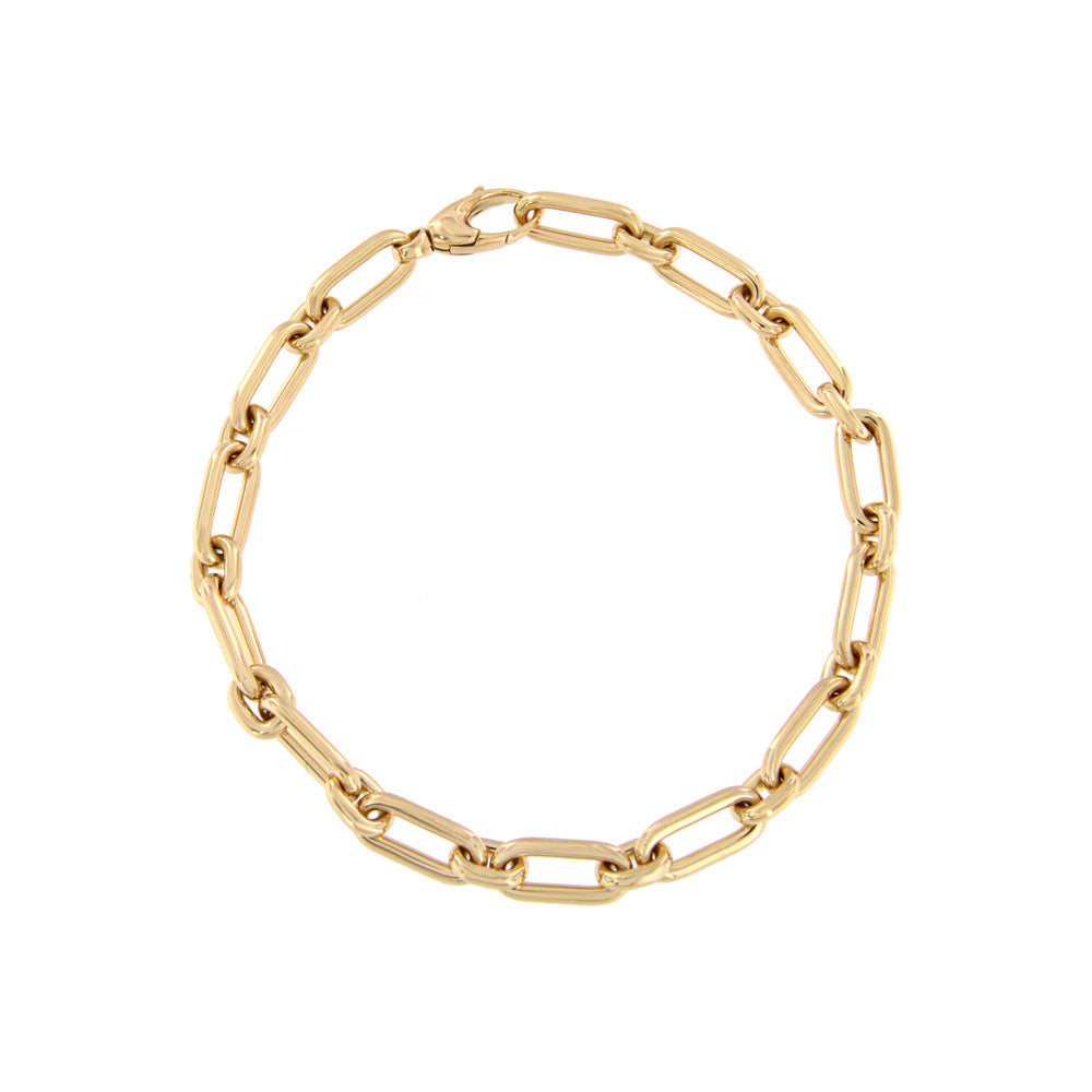 18ct gold Rolo link bracelet