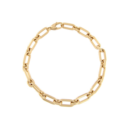 18ct gold Rolo link bracelet