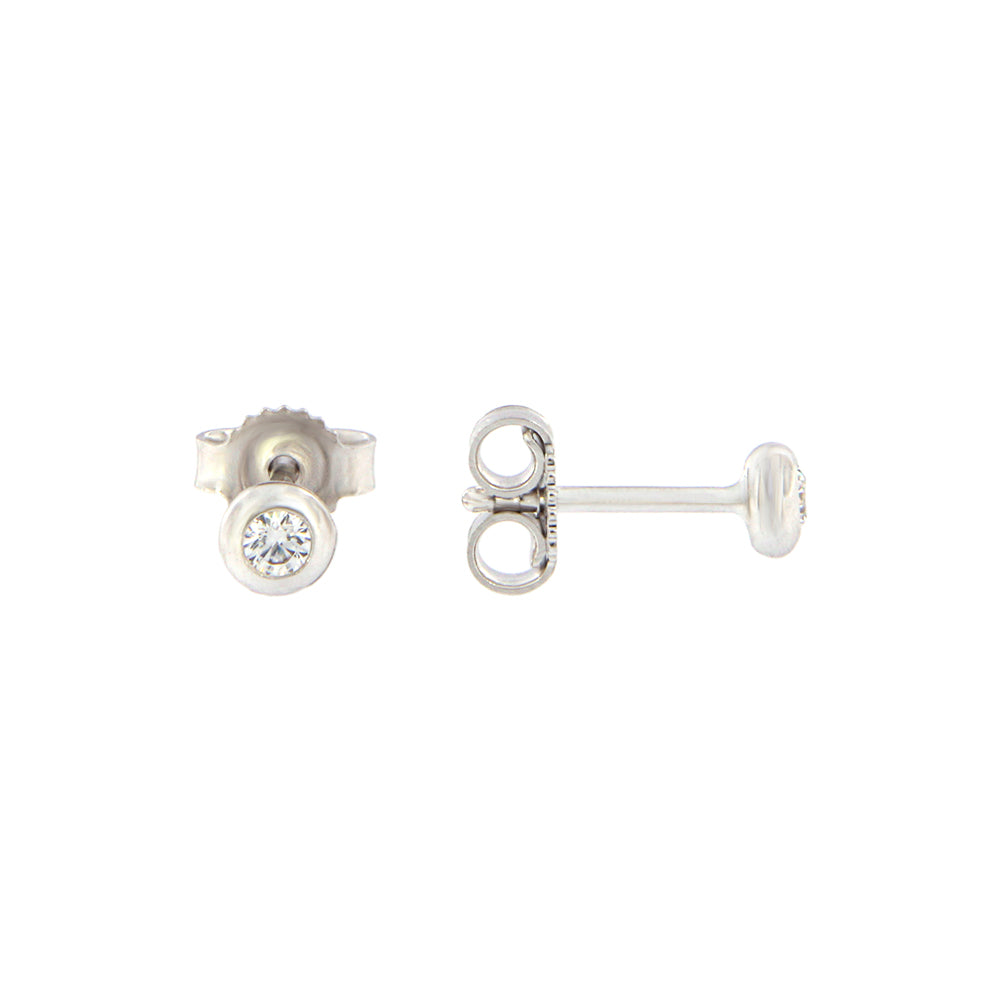 18ct gold White stud earrings