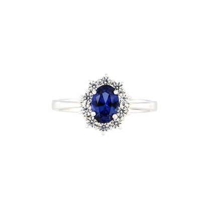 18ct gold Blue stone ring