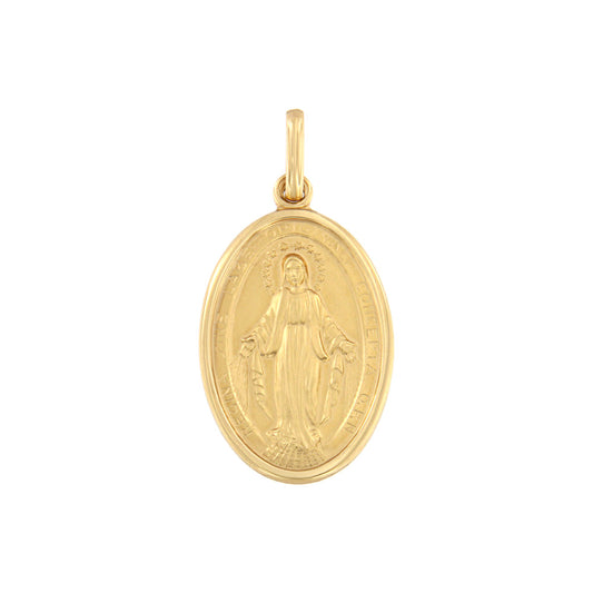 18ct gold "The Miraculous" medal pendant