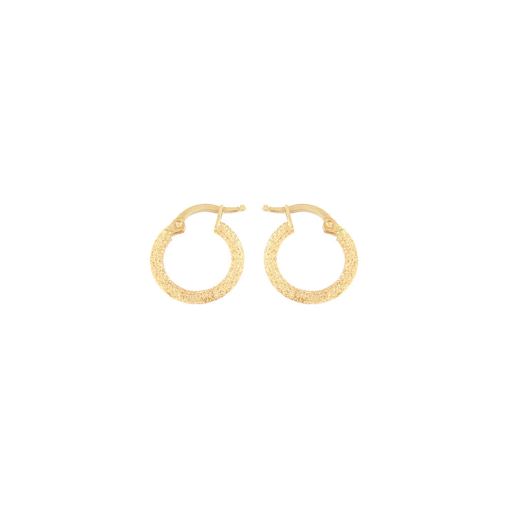 18ct gold Fancy hoop earrings