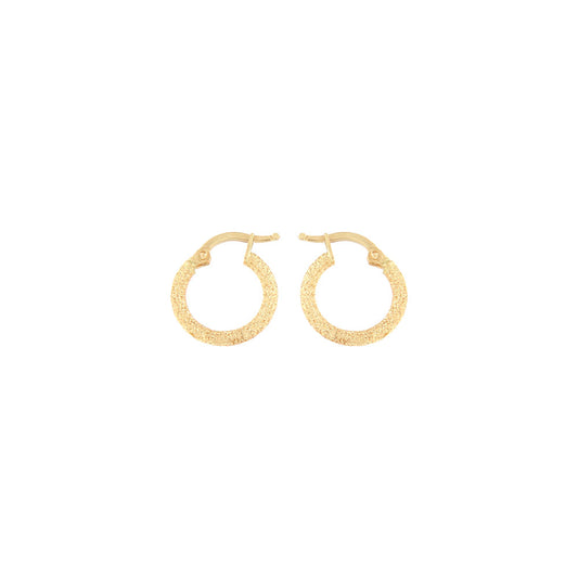 18ct gold Fancy hoop earrings