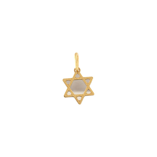 18ct gold Two-tone Star of David pendant