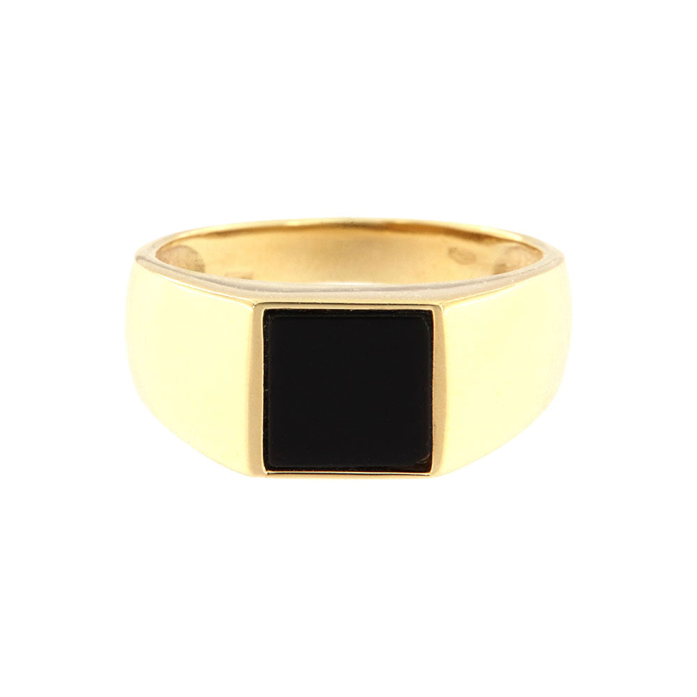 18ct gold Black stone ring