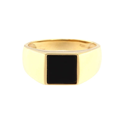 18ct gold Black stone ring