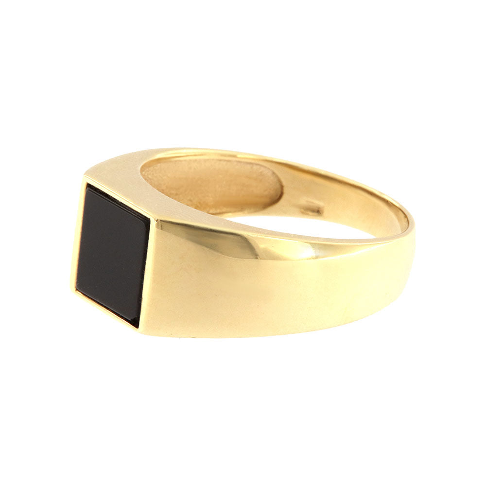 18ct gold Black stone ring