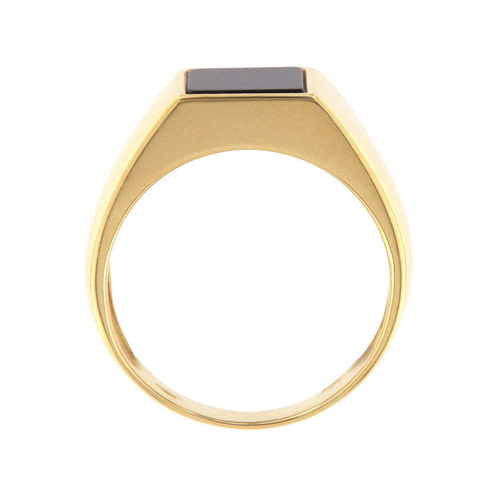 18ct gold Black stone ring