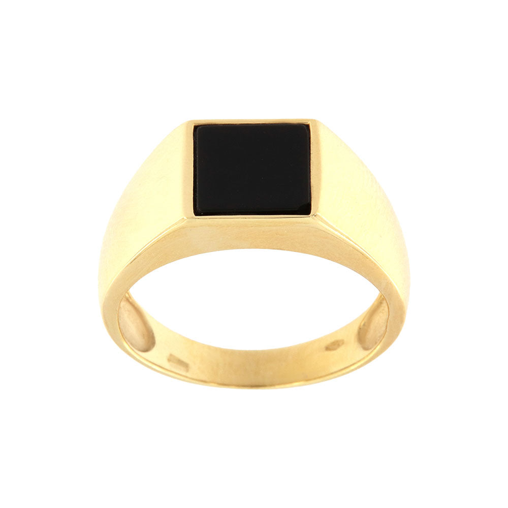 18ct gold Black stone ring