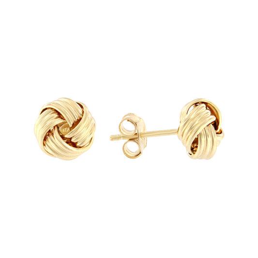 18ct gold Wool ball stud earrings