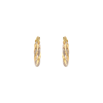 18ct gold Bicolor hoop earrings