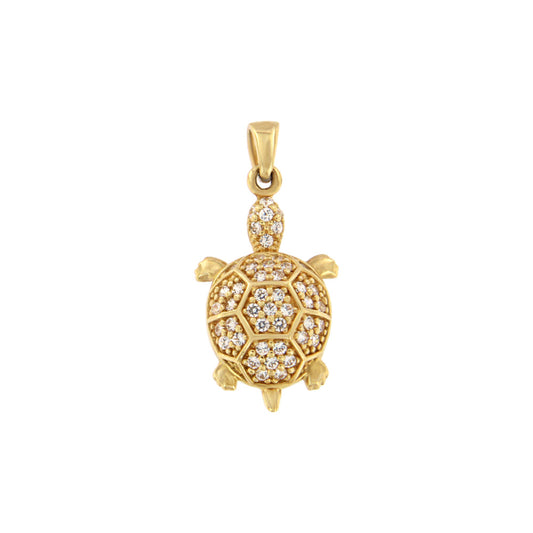 18ct gold Turtle pendant