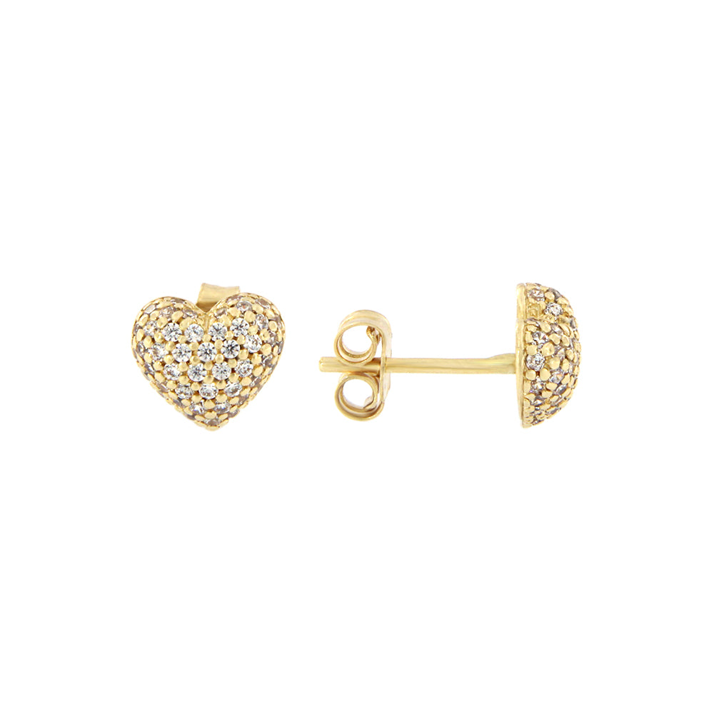 18ct gold Hearts stud earrings