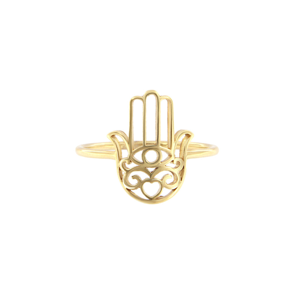 18ct gold Hand of Fatima ring