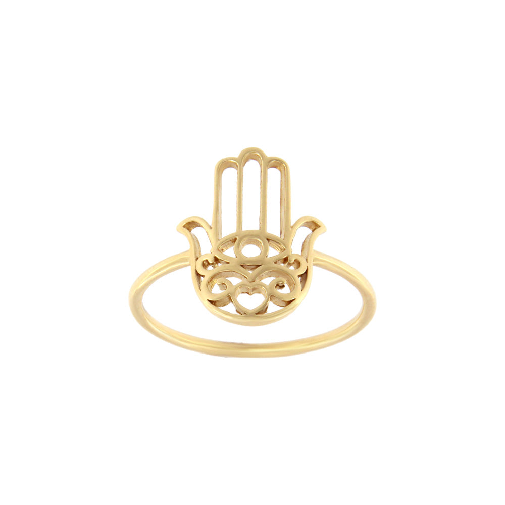 18ct gold Hand of Fatima ring