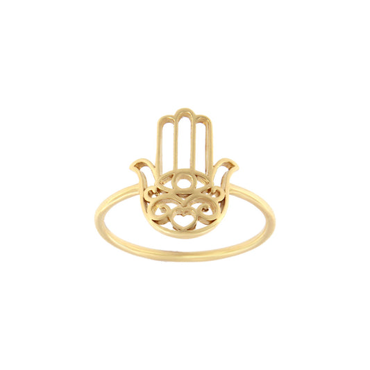 18ct gold Hand of Fatima ring